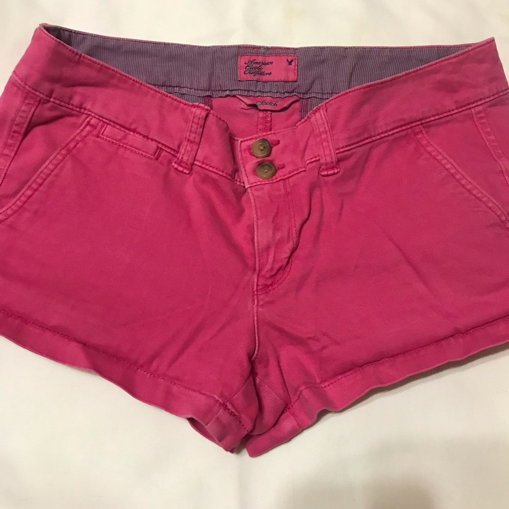 Pink Jean Booty Shorts